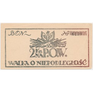 P.O.W. Walka o Niepodległość - Bon na 2 korony 1918