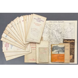 Set of maps and guidebooks - mainly early post-war years