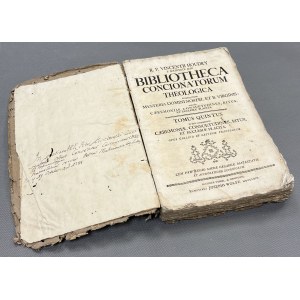 Bibliotheca Concionatorum Theologica, R.P. Vincentii Houdry, 1764 r.