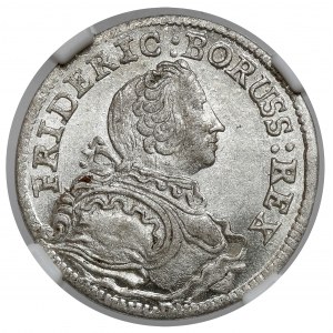 Silesia, Frederick II the Great, 3 krajcara 1754-B, Wrocław