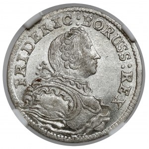 Śląsk, Fryderyk II Wielki, 3 krajcary 1754-B, Wrocław