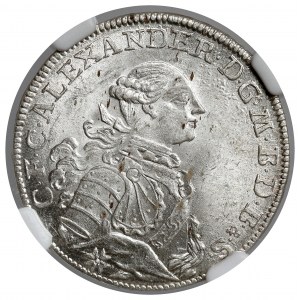 Brandenburg-Ansbach, Alexander, 1/6 thaler 1757