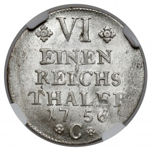 Preussen, Friedrich II, 1/6 Taler 1756-C