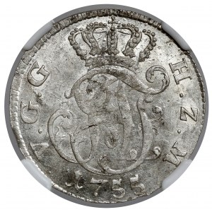 Mecklenburg-Strelitz, Adolph Friedrich IV, 1/6 Taler 1755 HCB