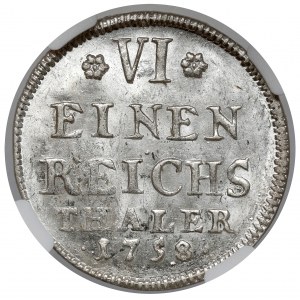Fulda, Adalbert II von Waldersdorff, 1/6 talara 1758 CB