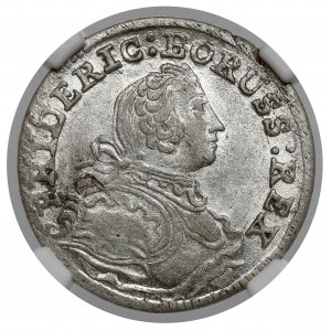 Śląsk, Fryderyk II Wielki, 3 krajcary 1755-B, Wrocław