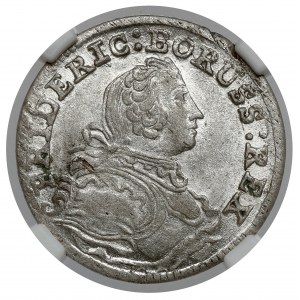 Silesia, Frederick II the Great, 3 krajcara 1755-B, Wrocław