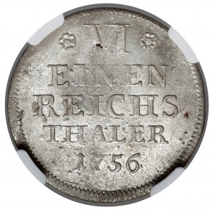 Wied-Neuwied, Johann Friedrich Alexander, 1/6 thaler 1756
