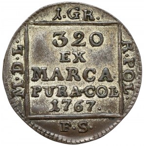 Poniatowski, Silver penny 1767 FS - PRUSKI forgery