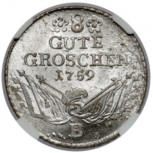 Schlesien, Friedrich II. der Große, 8 gute Pfennige 1759-B, Wrocław