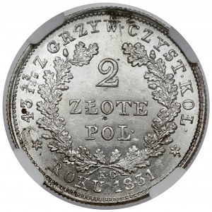 November Uprising, 2 zloty 1831 KG