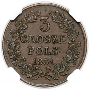 November Uprising, 3 pennies 1831 KG