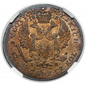 5 Polish zloty 1816 IB - first