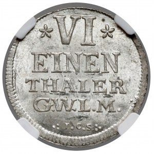 Wied-Neuwied, County, Johann Friedrich Alexander, 1/6 thaler 1756 ICS