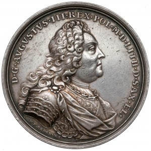 August III. Sas, Krönungsmedaille 1734.