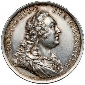 August III Sas, BENE MERENTIBUS (Wohlverdient) Medaille 1754.