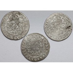 John II Casimir, Tymfs 1663-1666, set (3pcs)