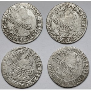 Sigismund III Vasa, Six Pack Cracow 1625-1626, set (4pcs)