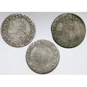 John II Casimir, Lvov 1661 sixpacks, set (3pcs)