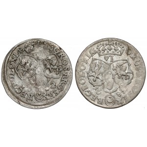 John III Sobieski, Sixth of Bydgoszcz 1682-1683, set (2pcs)