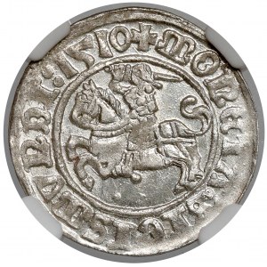 Sigismund I the Old, Vilnius 1510 half-penny - beautiful