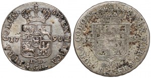Poniatowski, Złotówka 1790 i Dwuzłotówka 1789, zestaw (2szt)
