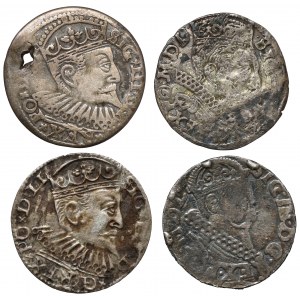 Sigismund III Vasa, Troika 1597-1621, set (4pcs)