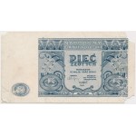 5 zloty 1946 - SAMPLE PRINT of reverse - perforation 1.2.1.1946
