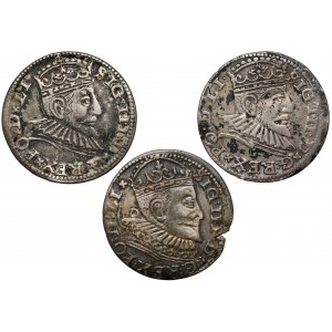 Sigismund III Vasa, Troika Riga 1591, 1592 and 1594 (3pc)