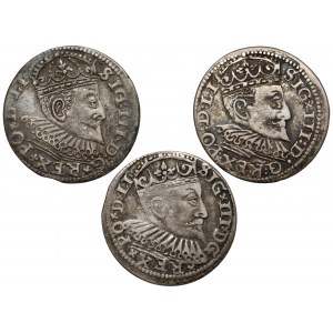 Sigismund III. Vasa, Troikas Riga 1594, 1595 und 1598 (3 Stk.)