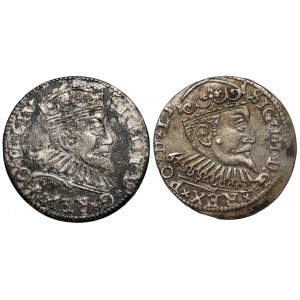 Zygmunt III Waza, Trojaki Ryga 1593 i 1599 (2szt)