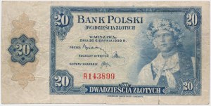 ABNCo, 20 złotych 1939 - R - seria spoza puli archiwalnej