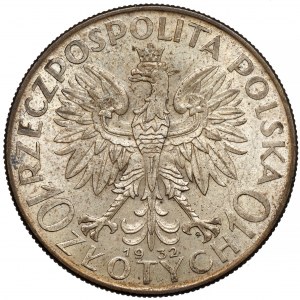 Głowa Kobiety 10 złotych 1932 zn, Warszawa