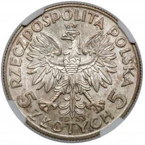 Kopf einer Frau 5 Gold 1933