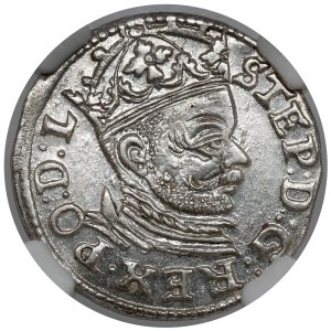 Stefan Batory, Trojak Ryga 1583 - piękny