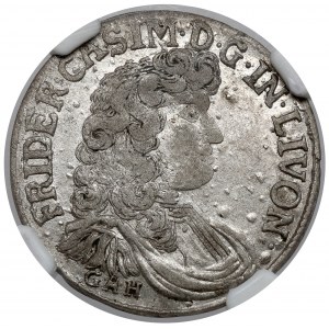 Kurland, Frederick Casimir Kettler, Sixpence 1694 - 3 Schilde - sehr selten