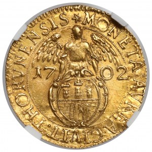 August II. der Starke, Dukat Toruń 1702 - RARE