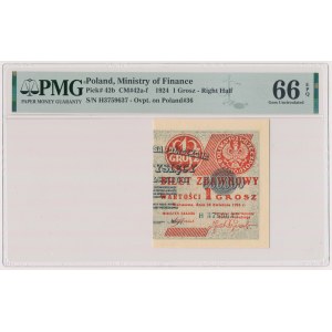 1 penny 1924 - H - right half