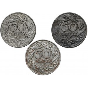 50 pennies 1938 - nickel-plated, set (3pcs)