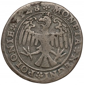 Sigismund I. der Alte, Trojak Krakau 1528 - der erste polnische Trojak - RARE