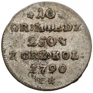 Poniatowski, 10 groszy 1790 E.B. - bez kropki