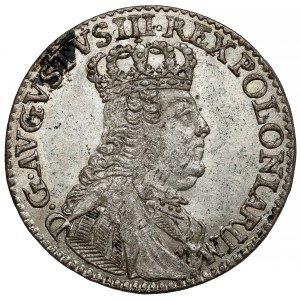 August III Sas, Trojak Lipsk 1754 EC - piękny