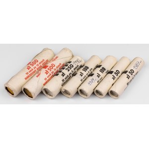 Bank rolls 1-10 zloty 1989-1990 - set (7pcs)