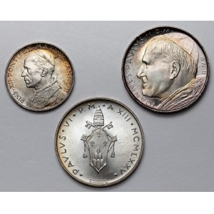 Vatican, 5-500 lire 1940-2002, lot (3pcs)