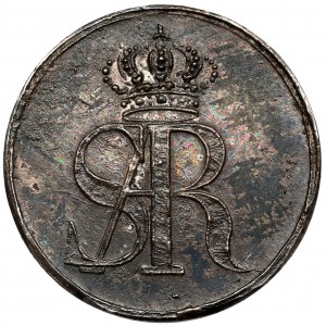 Poniatowski, PRÓBA 1771 Grosz - monogram drukowany