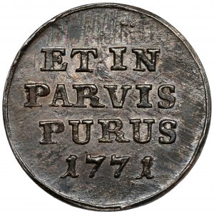 Poniatowski, SAMPLE 1771 Penny - printed monogram
