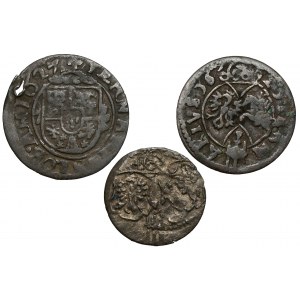 Sigismund III Vasa, Lobznitz denarius and threes 1623-1627 (3pc)