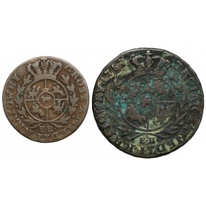 Poniatowski, Penny 1788 und Trojak 1787 aus dem Copper.... (2 St.)