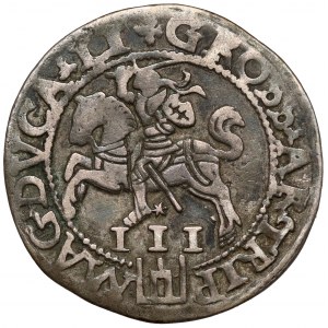 Zygmunt II August, Trojak Wilno 1562 - duża Pogoń