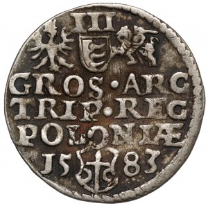 Stefan Batory, Trojak Olkusz 1583 - without initials